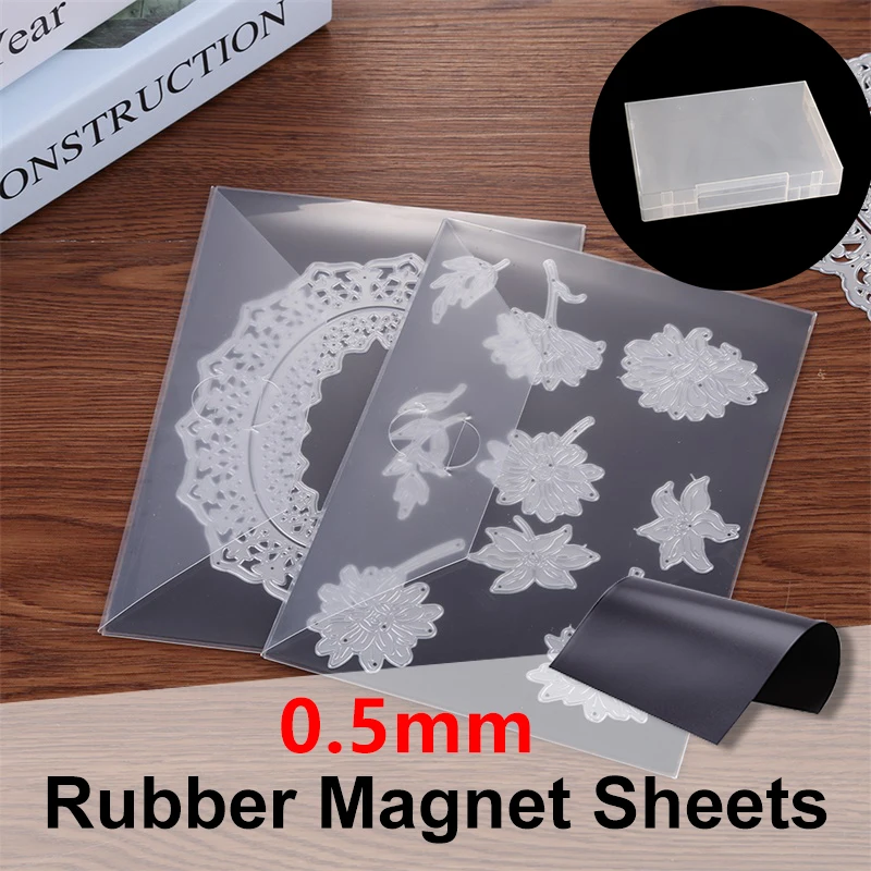 0.5mm Magnet Sheets/Transparent Storage Bags Box Plastic Holder Case For Cutting Dies Stamp Organizer Collection New 2021