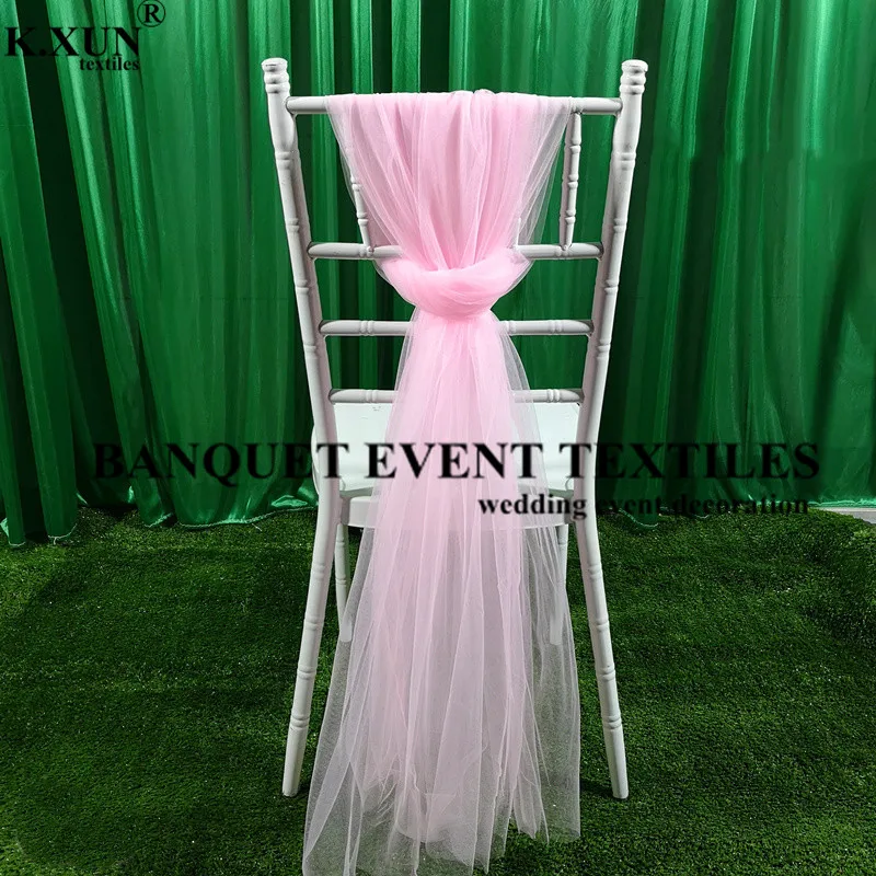 

Hot Sale Out Wedding Tutu Organza Chiavari Chair Cap Hood Cover For Banquet Event Party Decoration