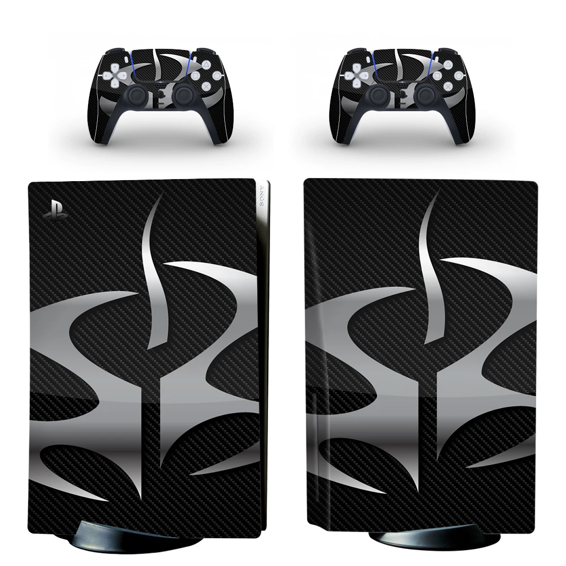 هيتمان PS5 القياسية القرص الجلد ملصق غطاء لاصق لامع ل بلاي ستيشن 5 وحدة التحكم و 2 تحكم PS5 القرص الجلد الفينيل
