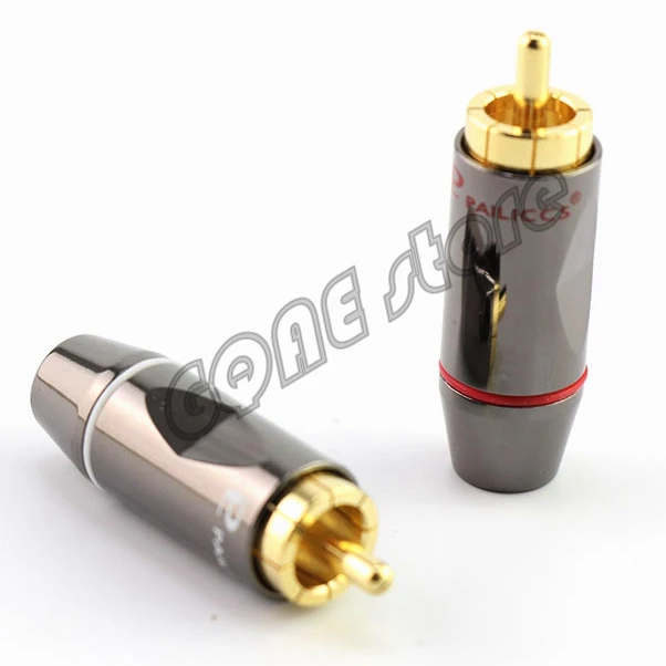 4pcs Hifi Gold-plated pailiccs Brass RCA plug AMP CD DVD player Audio Video RCA cable  Adapter Connector