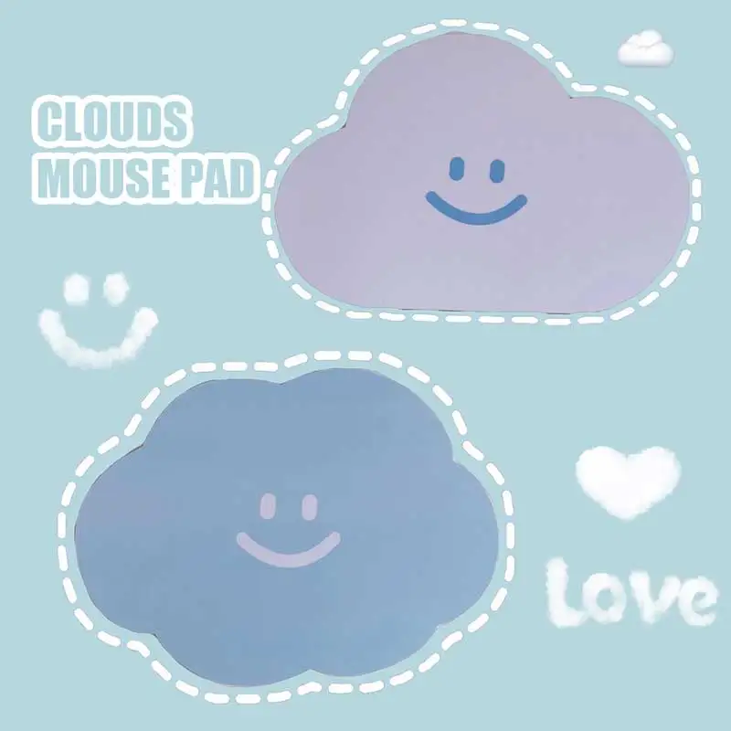 Cute Cloud Mouse Pad Small Girl Table Mat Creative Soft Cushion Pink Japanese Kawaii Computer Keyboard Mat Non-slip Mousepad