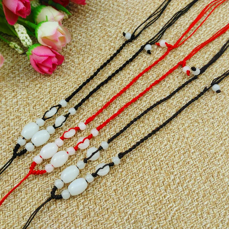 5pcs Hand Knited Necklace Silk Thread Knot Cord For Pendant-Lucky Bead