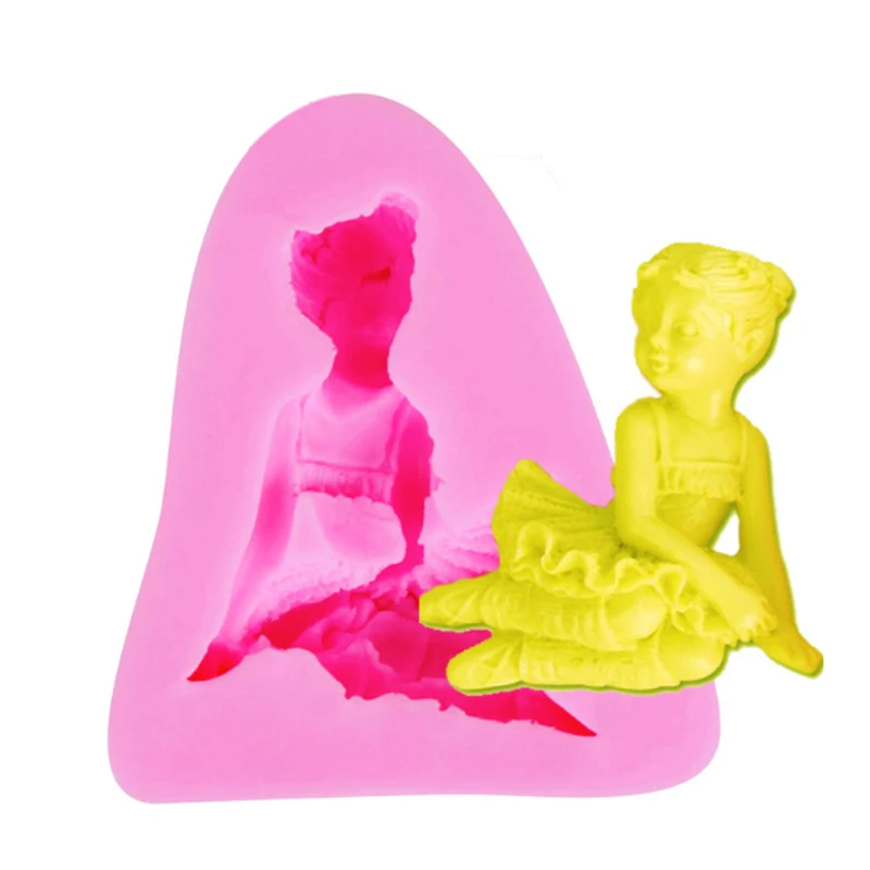 Kinds Ballet Girls Silicone Chocolate Mold 3d Jelly Biscuit Ice Lollipop Gelatin Sugar Baking Cake Pop Moulds Confectionery