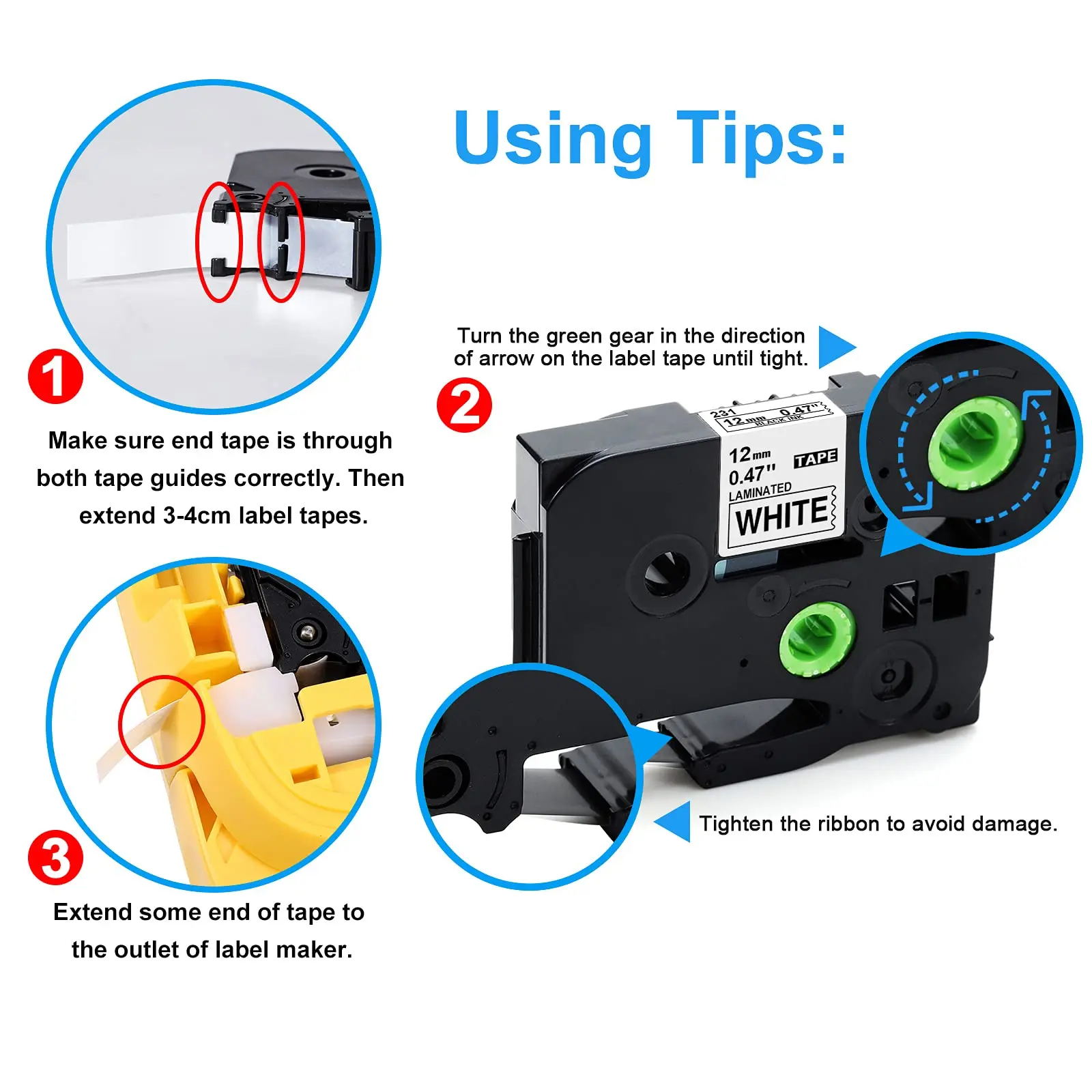 Portable Label Maker D210S Compatible for Brother P-touch Label Tape Similar as PTD210 for School Home & Office Organization