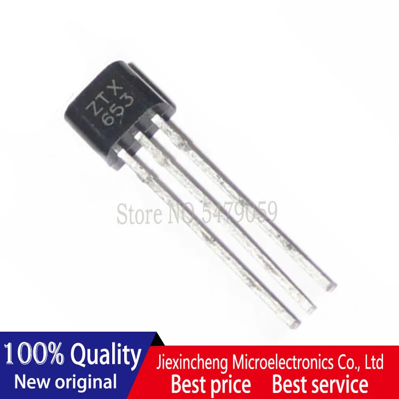 10個ZTX653TA ZTX653 653 TO-92Sトランジスタnewオリジナル