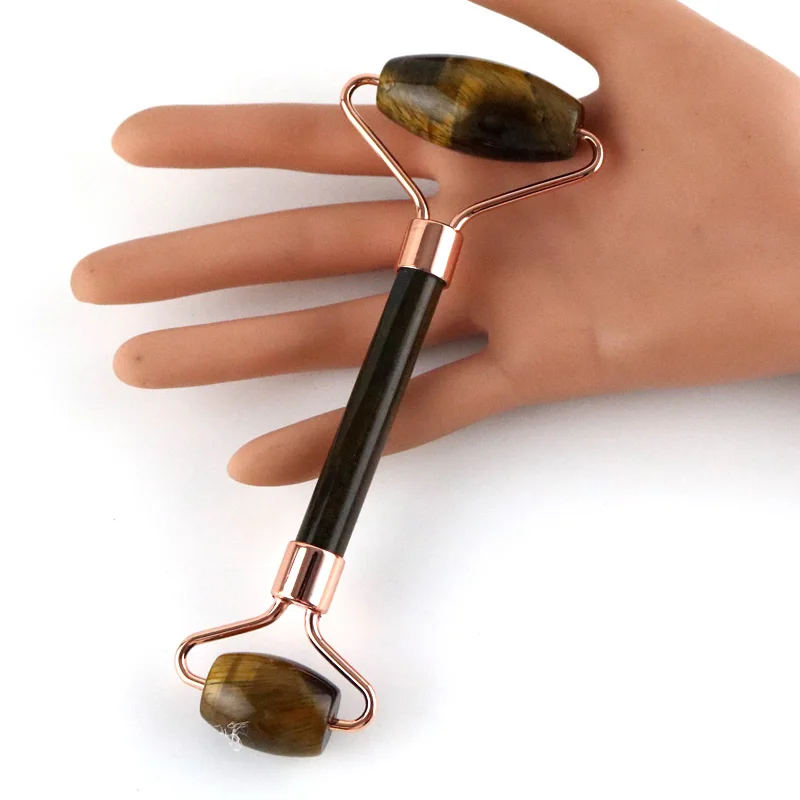 Jade Roller Tiger Eye Massager Lifting Tool Natural Jade Facial Massage Roller Stone Skin Massage Beauty Treatment