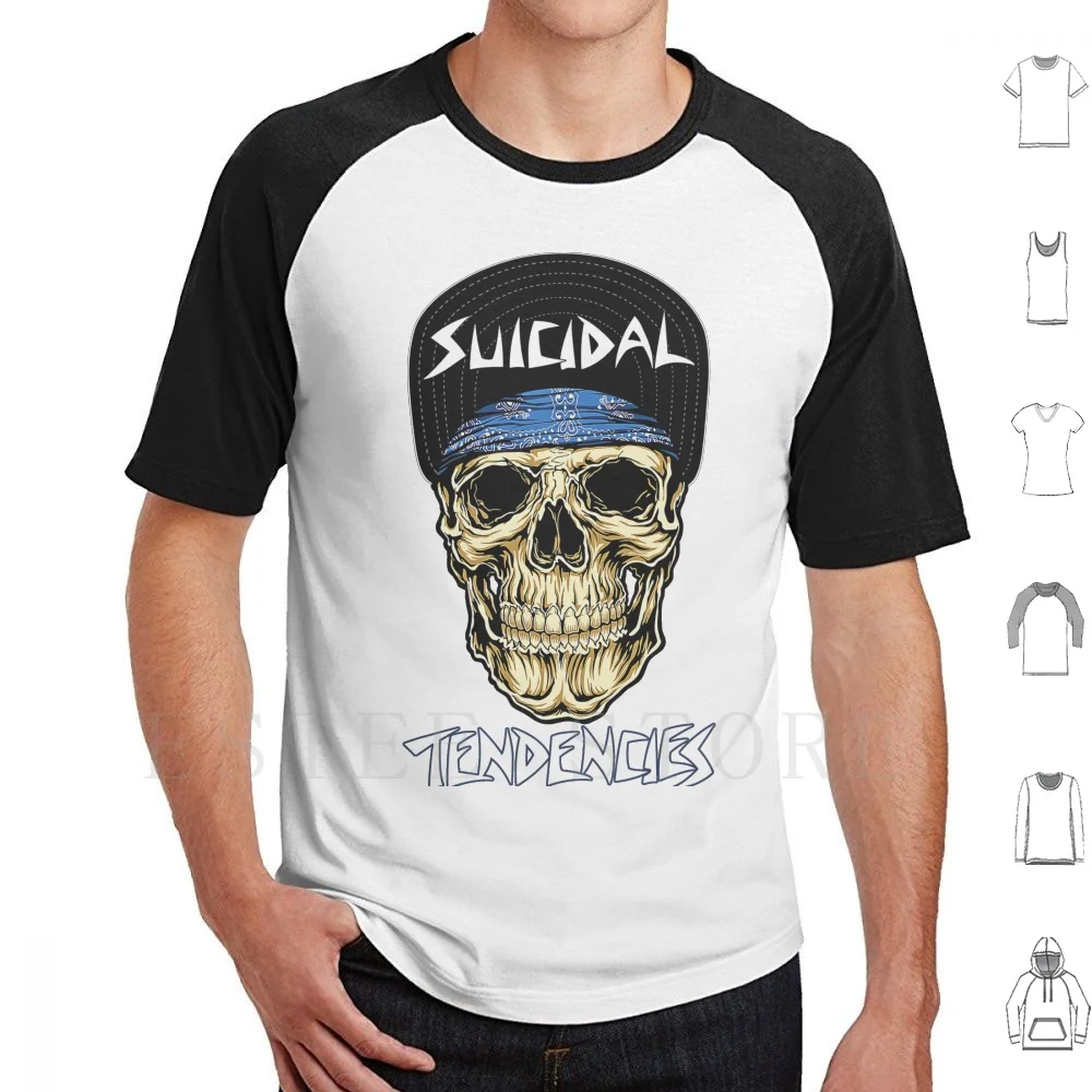 Футболка с принтом Suicidal Tendencies и черепом, хлопковая, мужская, для самостоятельной печати, в стиле Suicidal Tendencies, Institutionalized, Punk, Latino, Possessed To Skate, Los