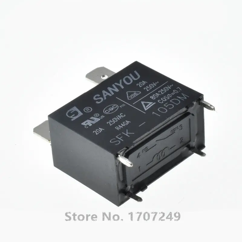 10 قطعة/الوحدة الأصلي SANYOU تتابع SFK-105DM 5VDC SFK-112DM SFK-112DMP 12VDC SFK-124DM SFK-124DMP 24VDC 20A 250VAC 4Pin تتابع السلطة
