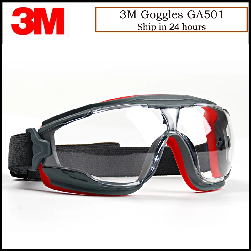 3M GA501 Goggles Windproof Sand Painted Antimist Anti-shock Dustproof Professional Safety Goggles KU003