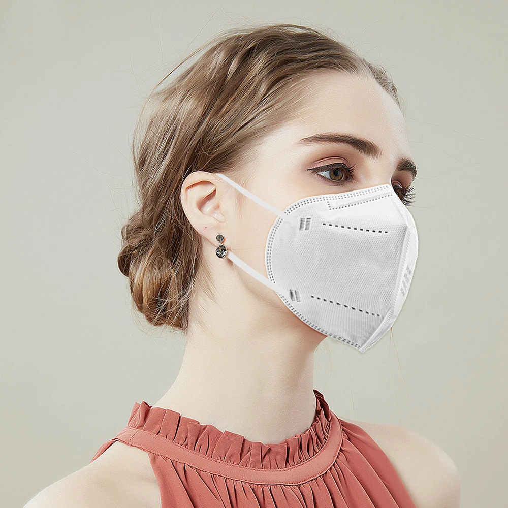 10-100 PCS Separate Package In Box Disposable FFP2 Masks Adult KN95 Filter Respirator FFP2Masks Black Mask Fpp2 Approved Mask