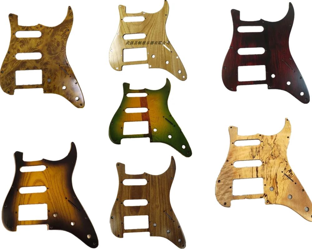 Electric SSH Guitar Pickguard Solid Wood, SSS Guitar Plate Scratch Pick Guard, Guitar Accessories