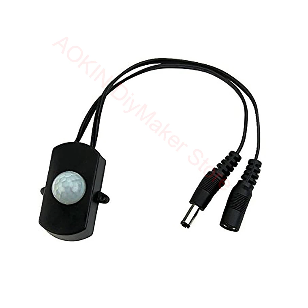 Motion Timer Function Sign Control PIR Motion Activated Sensor Switch with DC Coupler Cable for LED Strip Light