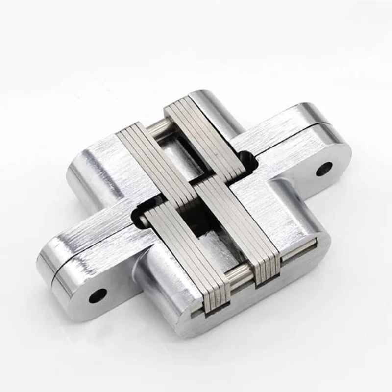 Bisagras ocultas de acero inoxidable 304, 2 uds, Cruz oculta integrada, bisagra de puerta plegable de carga pesada, herrajes para muebles