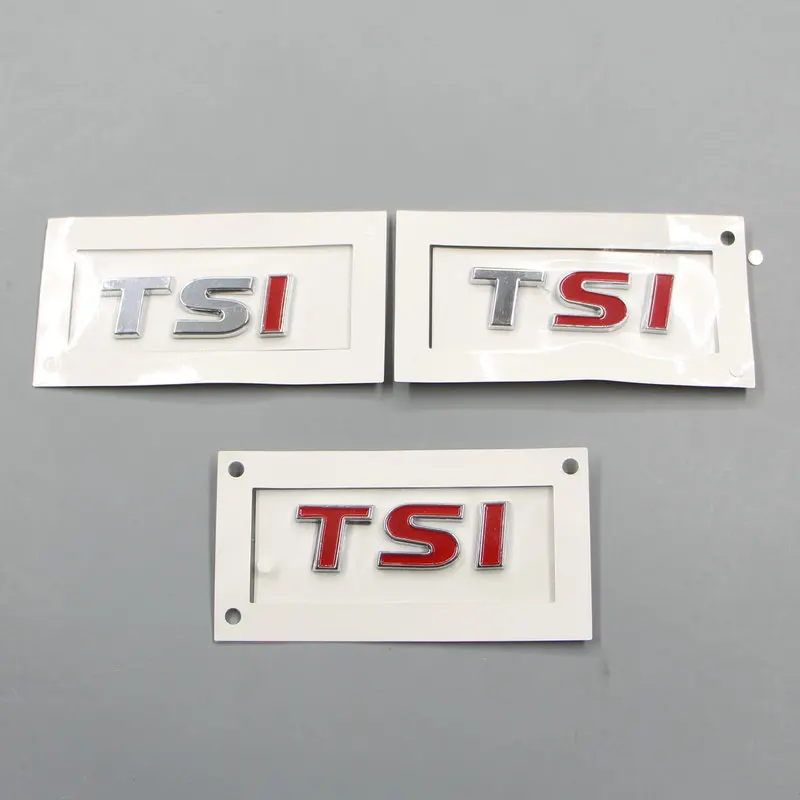 For JETTE Bora golf CC Passat TSI Trunk logo TSI alphabet ABS plastic Electroplated car paint silvery