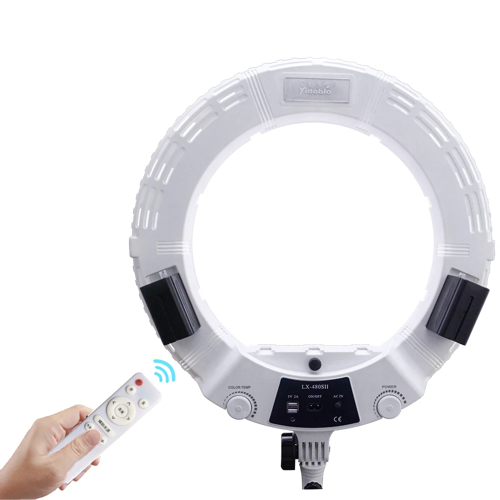 Selfie Ring Light Lamps 45cm with Tripod 18 inch Yidoblo LX480SII Led Video Studio Light for Phone Camera Ring Light 3200K-5500K