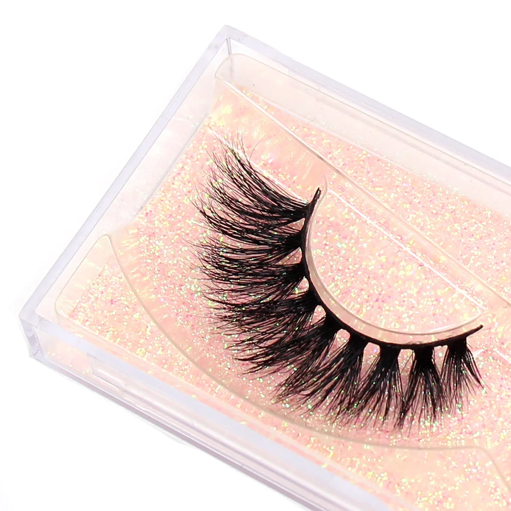 Luxuriöse Nerz-Kunstwimpern Voluminöse Wispy Strip Lashes Natürlicher Look Weich Bequem zu Tragen Wiederverwendbare Künstliche Wimpern Make-up Schönheit – Detail 23