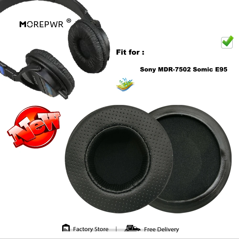 

Morepwr New Upgrade Replacement Ear Pads for Sony MDR-7502 Somic E95 Headset Parts Leather Cushion Velvet Earmuff