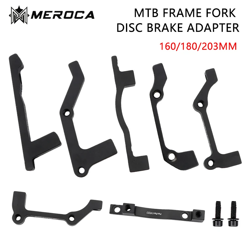 MEROCA Adapter hamulca tarczowego do roweru Mtb Konwerter hamulca tarczowego do roweru górskiego Uchwyt zacisku rowerowego do wirnika 160 180 203 mm
