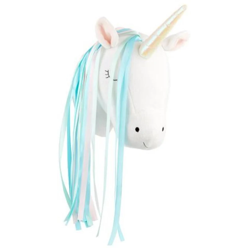 Nordic Toys Unicorn Stuffed Animal Head Wall Mount Decoration Baby Room Nursery Decor Macrame Wall Hanging Girl Birthday Gift