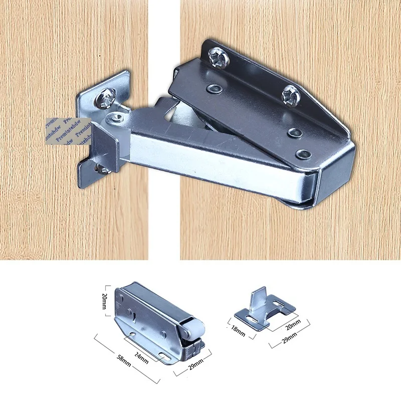 

10Pcs Steel Nylon Roller Touch Latch Loft Door Catch Hatch Push Auto Sprung Attic Cupboard