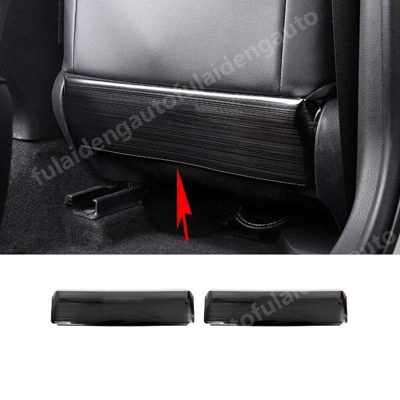 

For Toyota Camry 2018-2019 stainless steel Car Seat Back Anti-Kick Cushion Pad Rear Seat Passenger Anti-Dirty Kick Pad