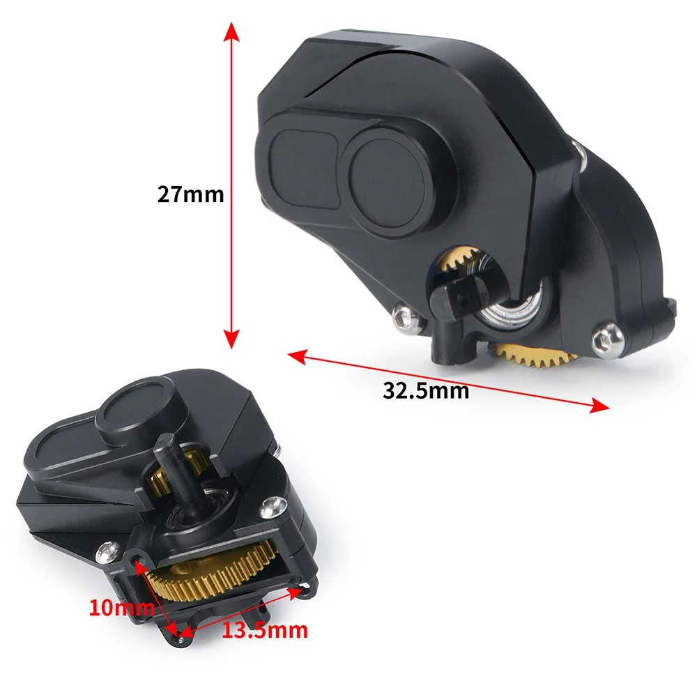 AXSPEED SCX24 Gearbox Assembly Metal Transmission with Gearbox Internal Gears for 1/24 RC Crawler Axial SCX24 Upgrade Parts