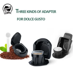 icafilas 3 Adapter For Dolce Gusto Maker With Original Nespresso Capsule Pods Transform Holder Piccolo & MINI ME