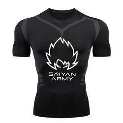 Camiseta de manga corta para hombre, ropa deportiva ajustada de compresión para correr, gimnasio y entrenamiento