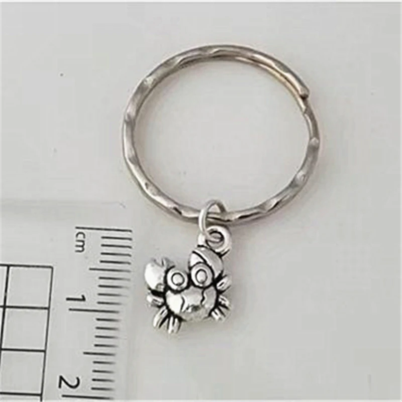Crab Keyring, Horoscope Keyring, Cancer Star Sign Keyring, Initial Keyring, Ocean Keyring, Crab keychain, Animal Keyring