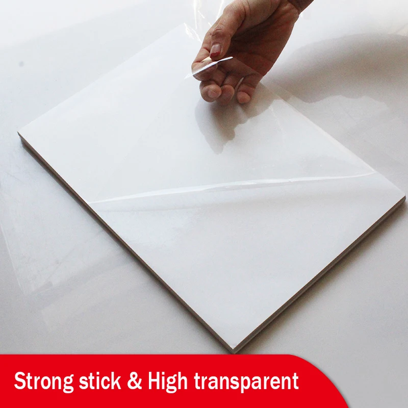 A4 Transparent Self Adhesive Sticker Paper For Inkjet Laser Printer  PET Surface Waterproof Scratch Resistant