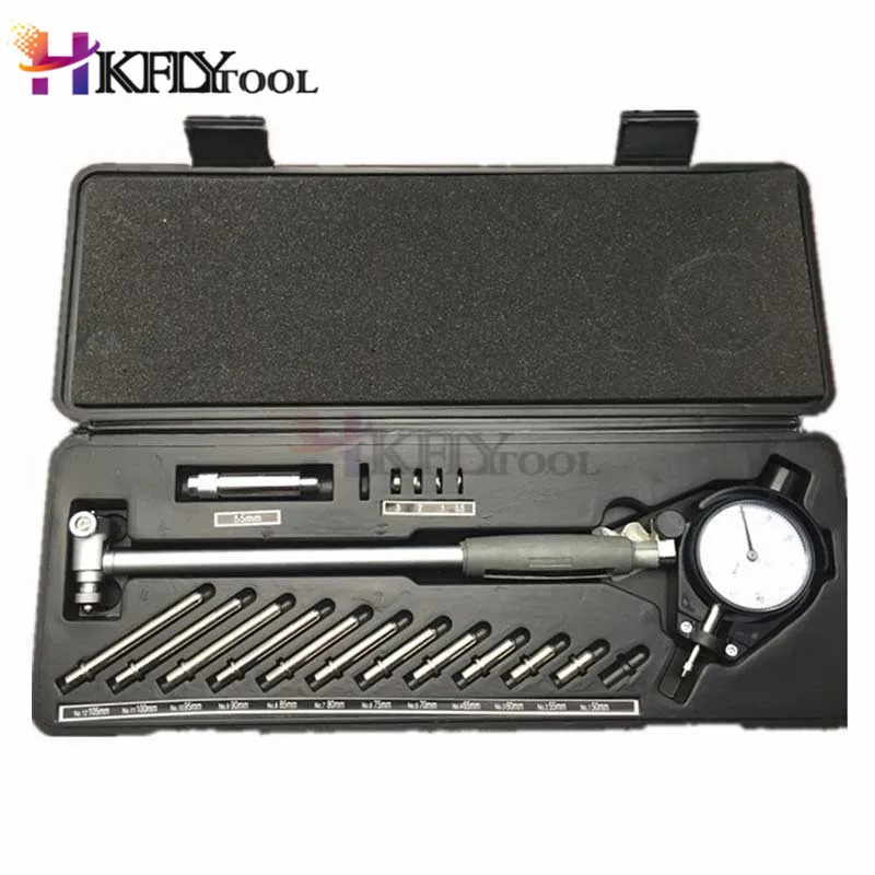 50-160มม.35-50มม.0.01มม.Dial Bore Gauge ตัวบ่งชี้เส้นผ่าศูนย์กลางตัวบ่งชี้ความแม่นยำกระบอกสูบเครื่องยนต์วัดช...