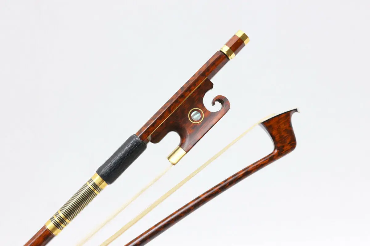 

Yinfente Violin Bow 4/4 Snakewood Straight Pretty inlay AAA Bow Hair Straight