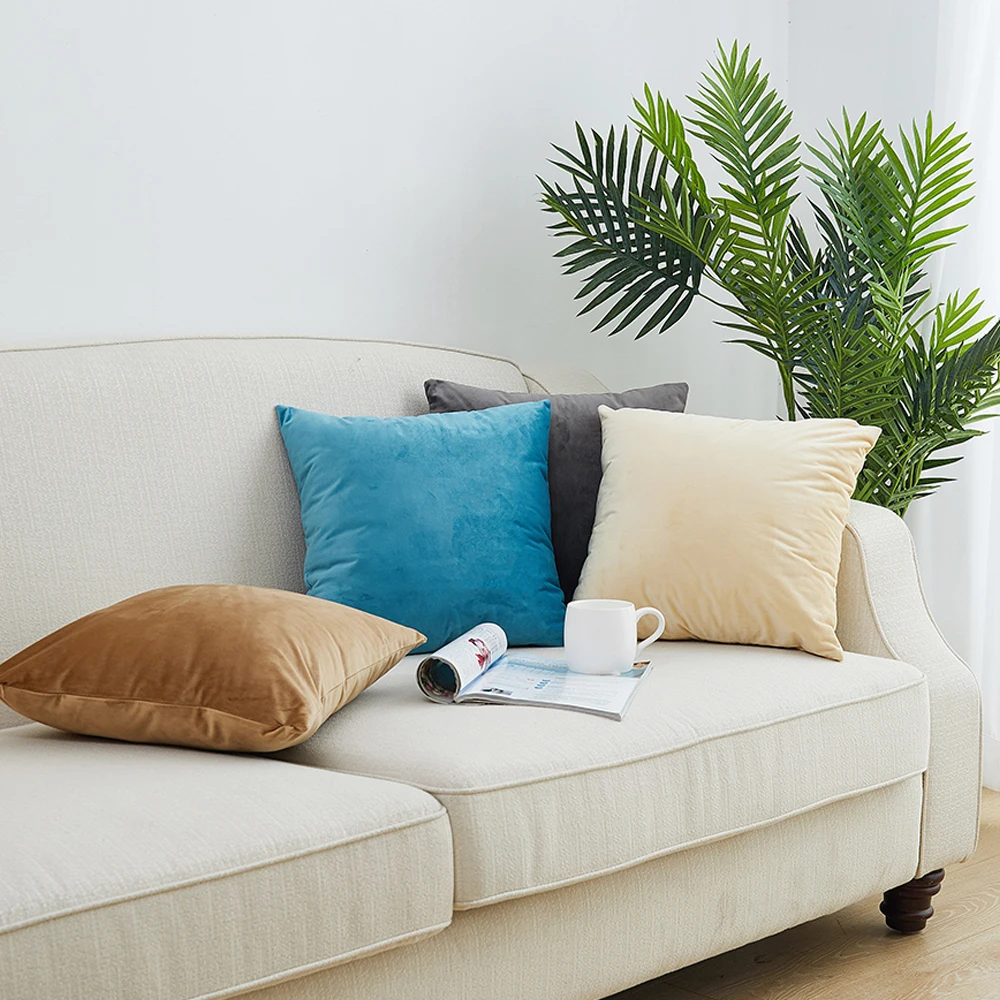 Superfine veludo fronha nordic simples lance travesseiro cobre decorativo macio luxo capa de almofada para sofá cama decoração casa