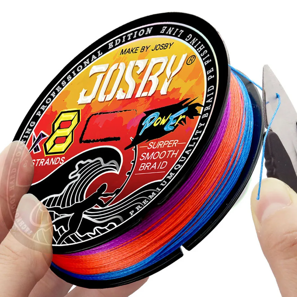 JOSBY Hilo Trenzado 4 y 8 Hebras - Multifilamento Suave para Carpa