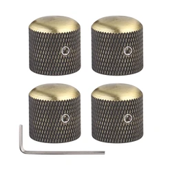 3 pcs/4 pcs Metal Dome Knoppen Elektrische Basgitaar Knoppen Volume Tone Control Knoppen met moersleutel Brons/BK/CR/GD/Zwart Nikkel