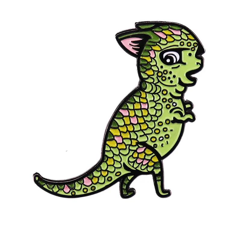 Cute Dinosaur Metal Decorate Badges Cartoon Small Animal Enamel Pins Children Fashion Boutique Gift Interesting Anime Brooch