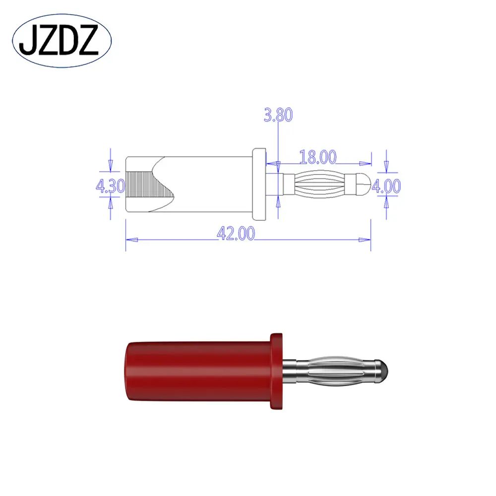 JZDZ 10pcs/lot 4mm Banana Plug Electrical Connector Adaptor 5 Colors J.10013