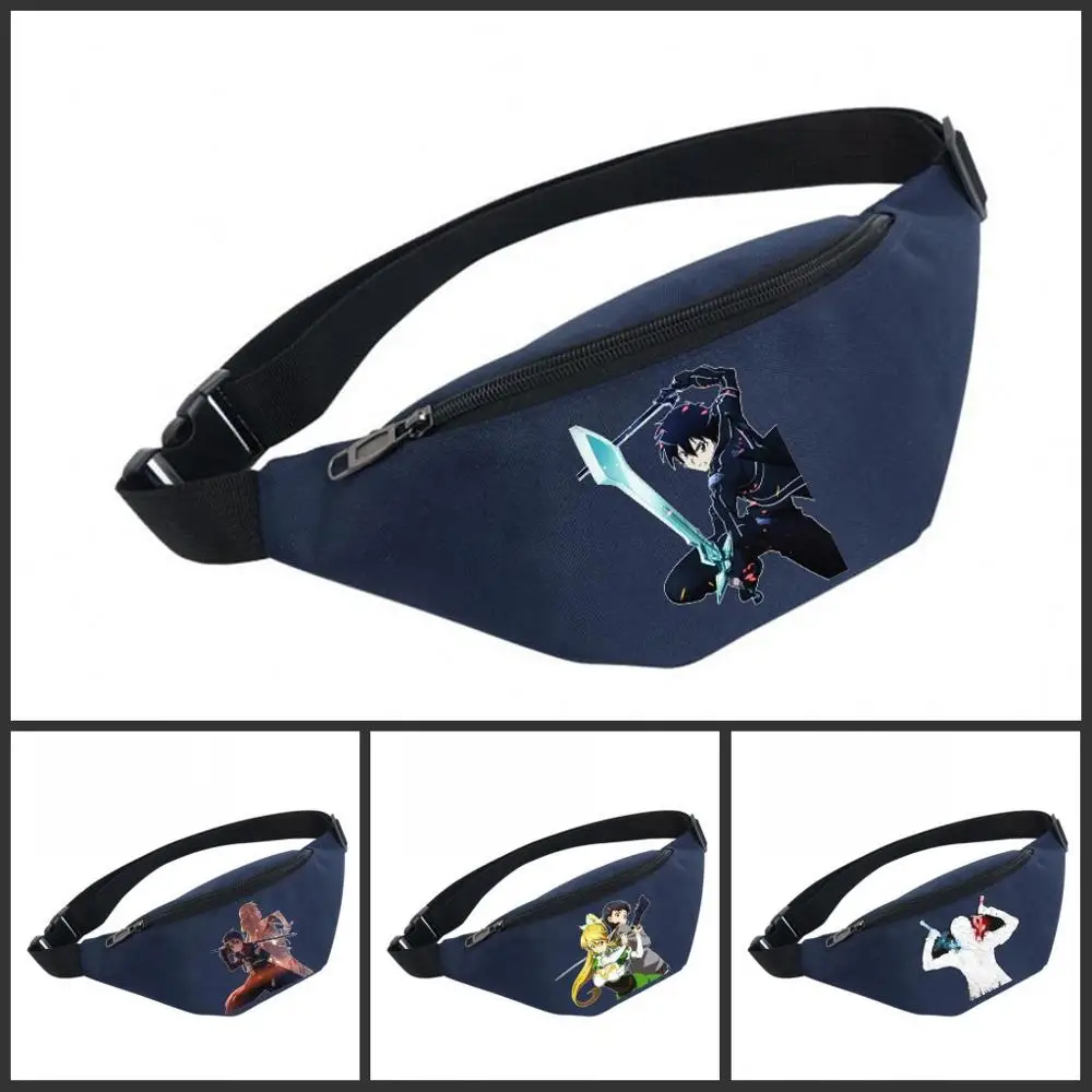 Waist Bag men Belt Waterproof Chest Handbag Unisex Fanny Pack Ladies Waist Pack Belly Bags For Sword Art Online