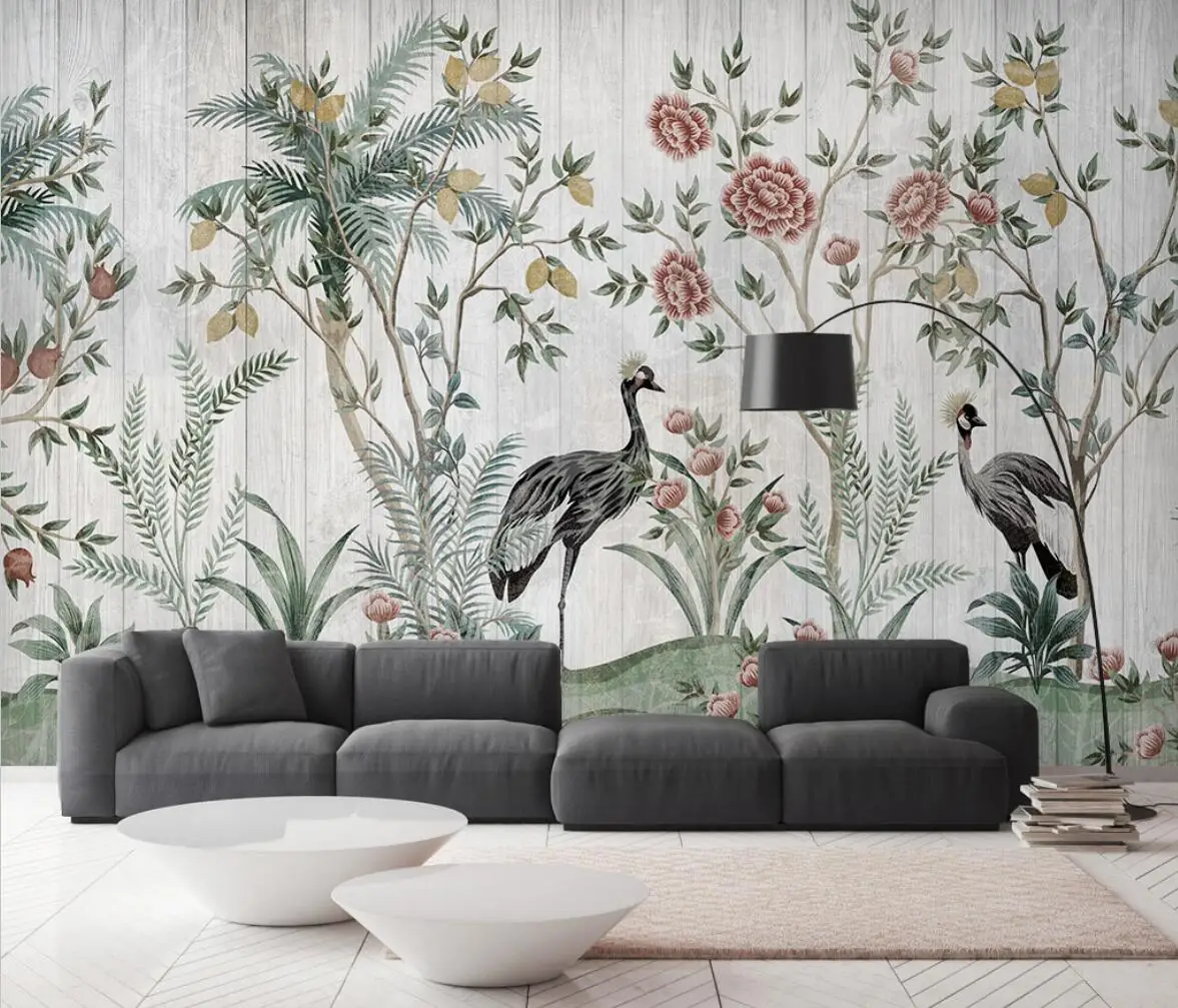 3D Fresh Plant Leaves Wall Stickers Custom Mural Wallpaper for Living Room Bedroom Home Decorative Wall Art