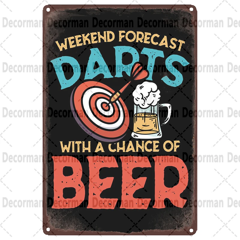 [ Mike86 ] Darts Beer Sport MetalPlaque Vintage Painting Store Club Tin sign Decoration LTA-3156 20*30 CM home decor