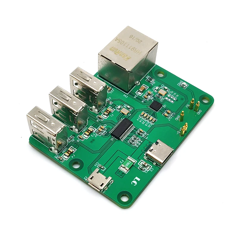 Usb da placa de expansão do cubo da rede do raspberry pi zero ao hub ethernet