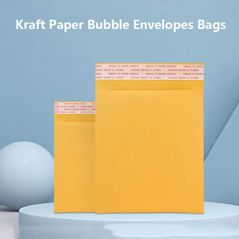 100 unids/lote papel Kraft bolsas de sobres de burbujas diferentes especificaciones sobres acolchados de envío sobre con bolsas de burbuja para envíos por correo