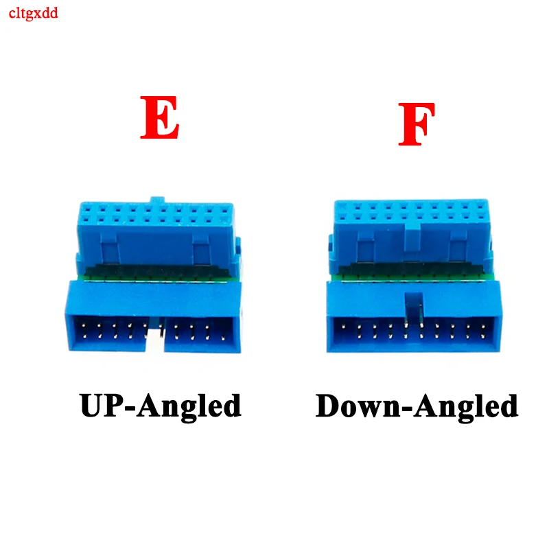 cltgxdd 1pcs USB 3.0 90 /180 degree 20pin 19pin male connector motherboard chassisplugged plate IDC 19 p 20 p connector socket