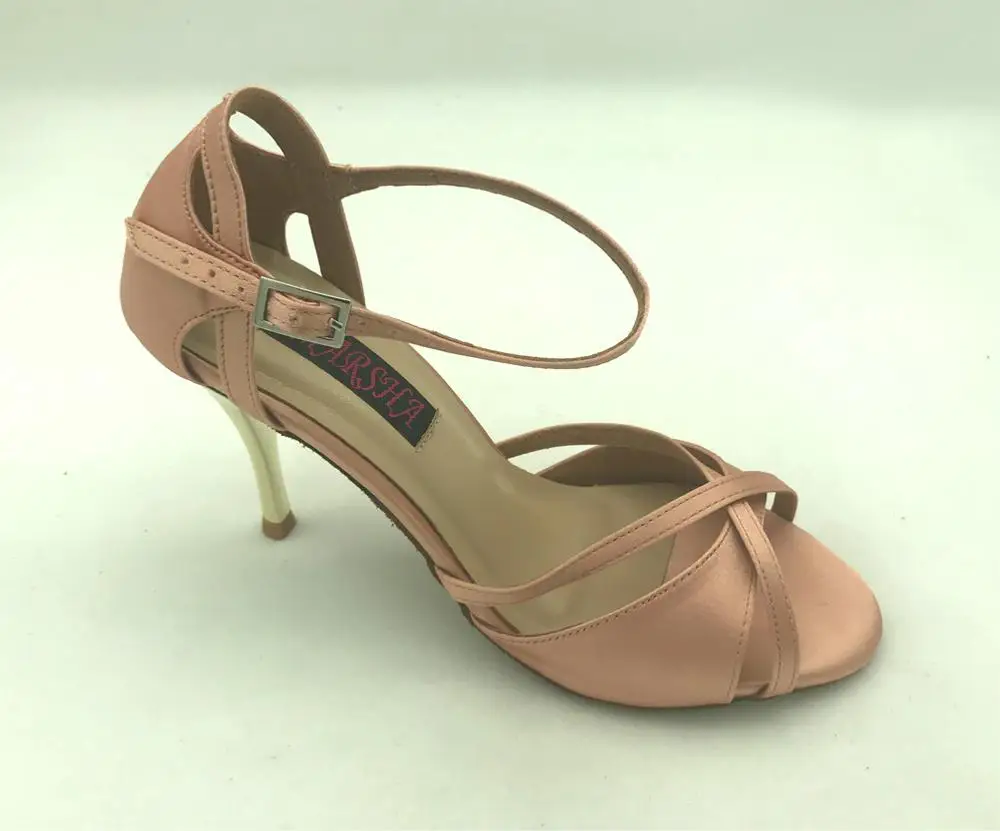 Sapatos de dança latina confortáveis para mulheres, sapatos salsa elegantes, sapatos tango para casamento e festa, 6266FL2