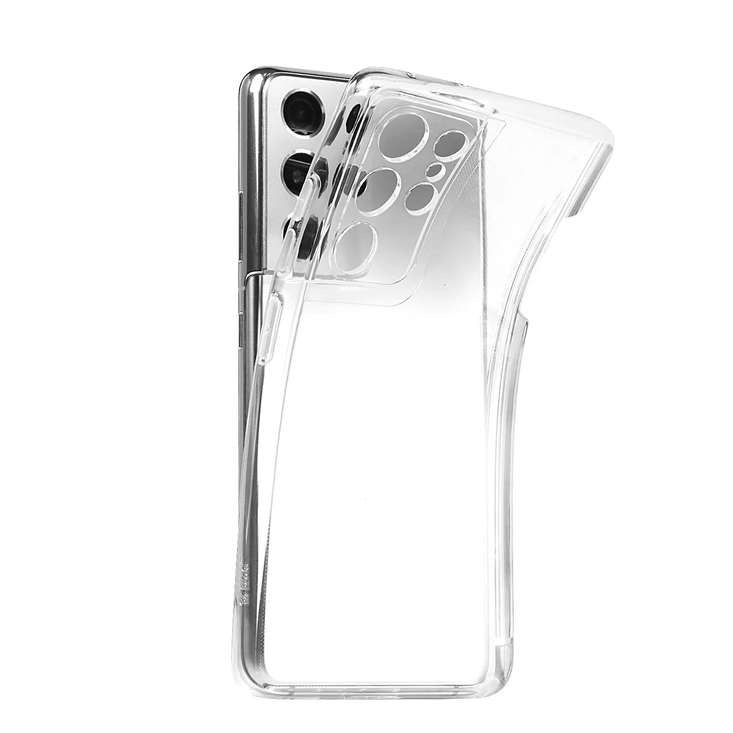 Funda transparente con ranura para bolígrafo para Samsung Galaxy S21 Ultra 5G, cubierta de TPU antigolpes, fundas de lujo