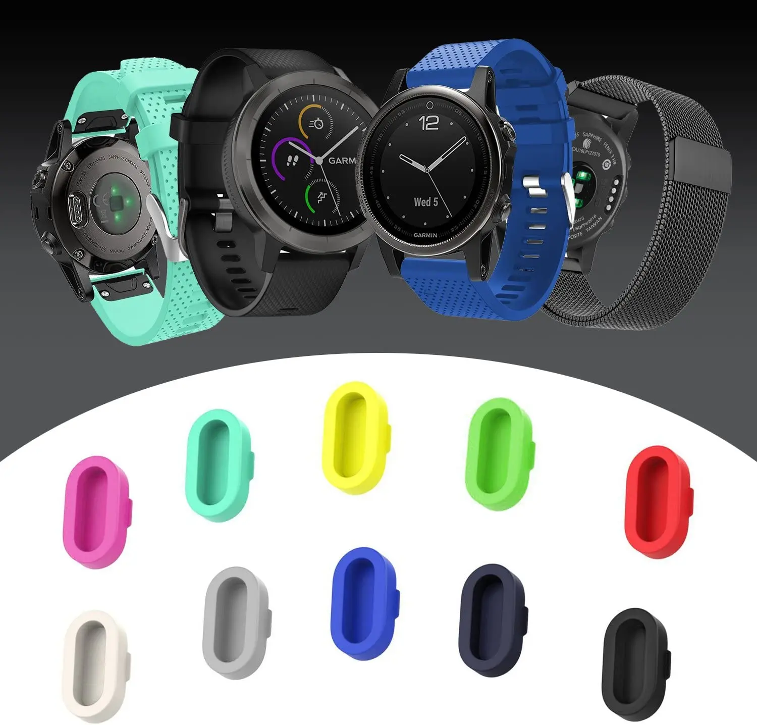 Charging Port Dustproof Plug Cover Protection Cap For Garmin Fenix 5 5S 5X 6 6S 6X 7 7S 7X Venu Vivoactive4 3 Vivomove3 Case