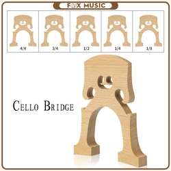 Puente de arce estándar para violonchelo, instrumento para practicar uso, 4/4, 3/4, 1/2, 1/4, 1/8