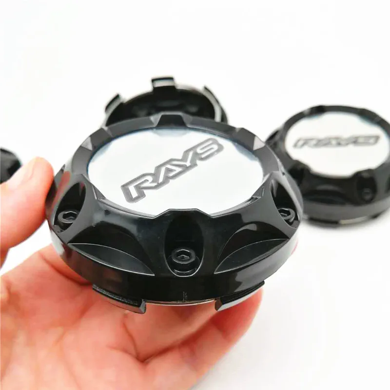 4pcs 68mm 64mm Wheel Center Cap Hubcaps for Rays Racing Car Styling Rims Emblem Cover