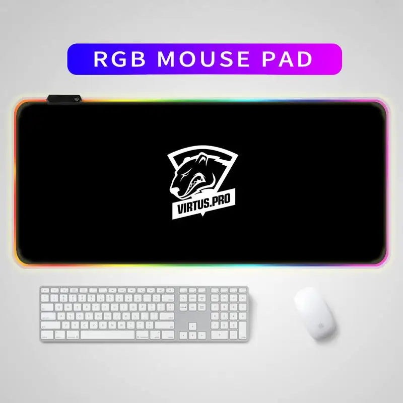 

Gaming Mouse Pad RGB Virtus Pro Anime Mause Pad Gamer Desk Gamers Accessories Mausepad PC Gamer Cabinet Rug Varmilo Mice Office