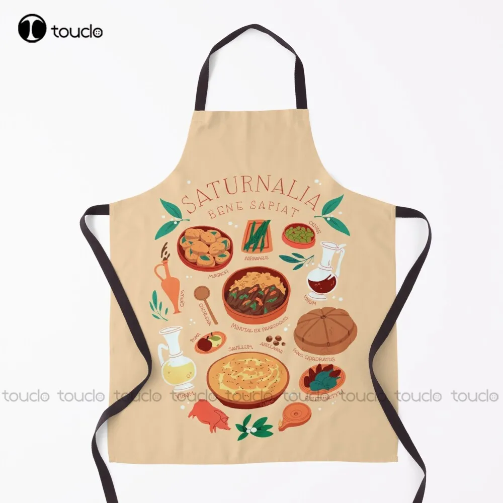 Saturnalia Feast Apron Cooking Apron For Women Men Unisex Adult Garden Kitchen Household Cleaning Custom Apron